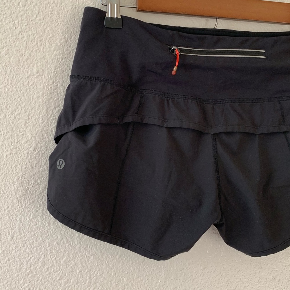SOLD Lululemon Speed Shorts Black Womens Size 4 - Picture 5 of 5